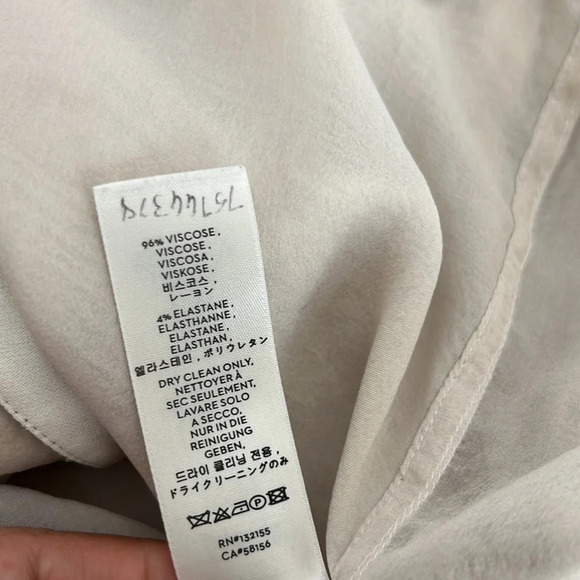 Reed Krakoff Sleeveless Hidden Button Up Closure Silk Blend Size 2 - Picture 8 of 9